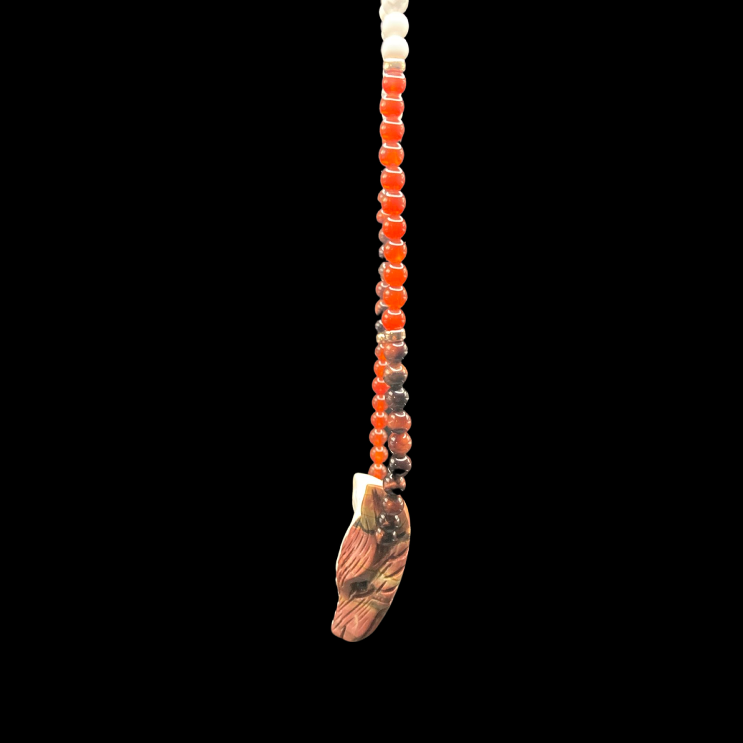 STRAWBERRYMOON22 X HOWLITE + PICASSO JASPER ON RED AGATE + RED TIGER EYE + HOWLITE