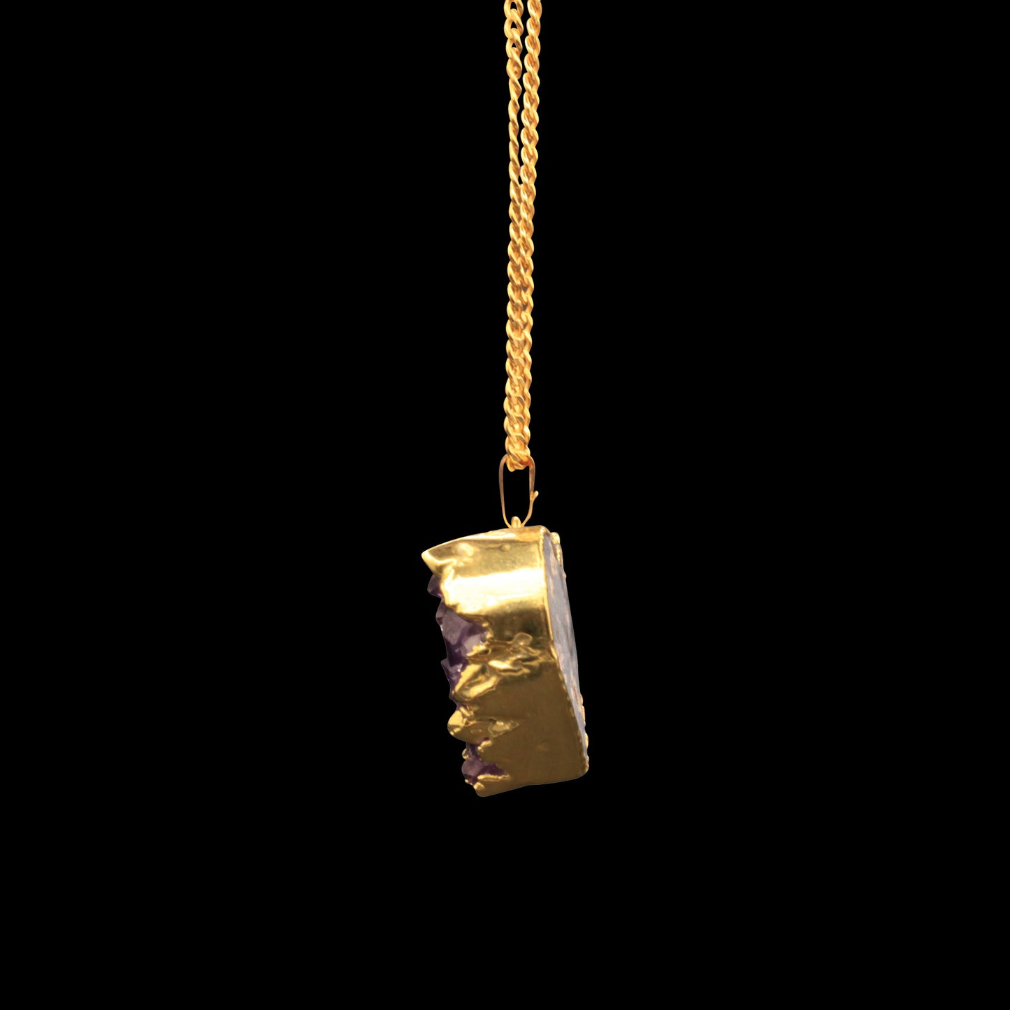 Amethyst Druzy Heart on Curb