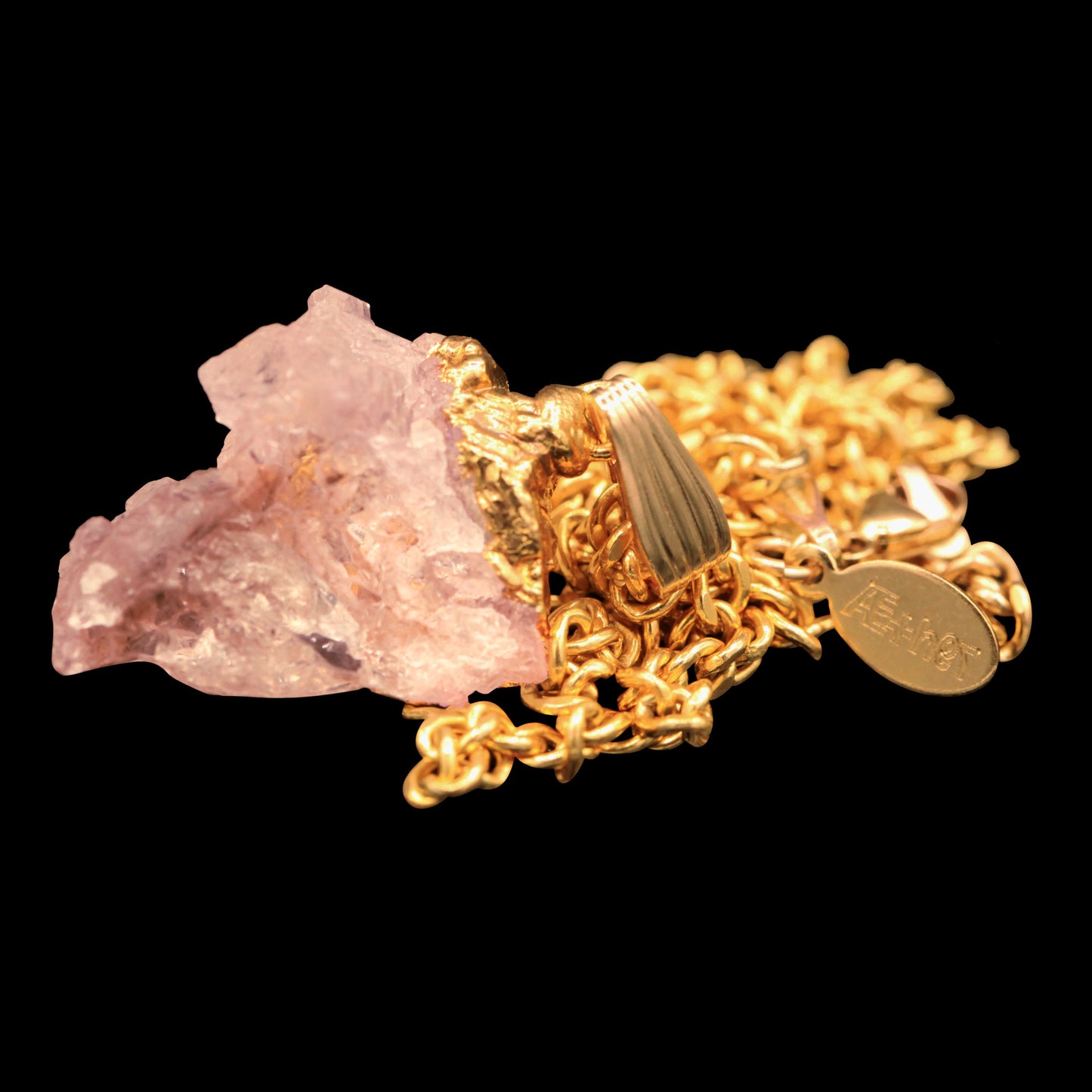 Rose Quartz Cluster on Curb