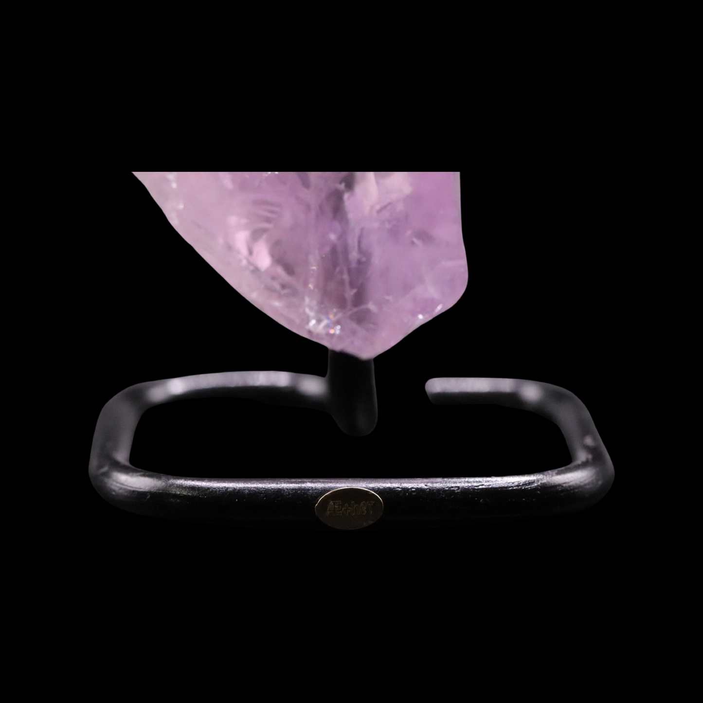 Smoky Amethyst Point on Black Stand