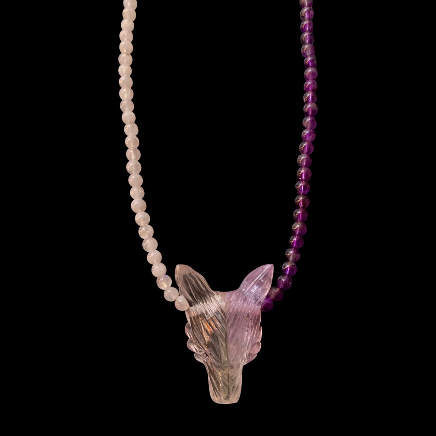 BUCKMOON22 X CLEAR QUARTZ + AMETHYST ON MOONSTONE + AMETHYST