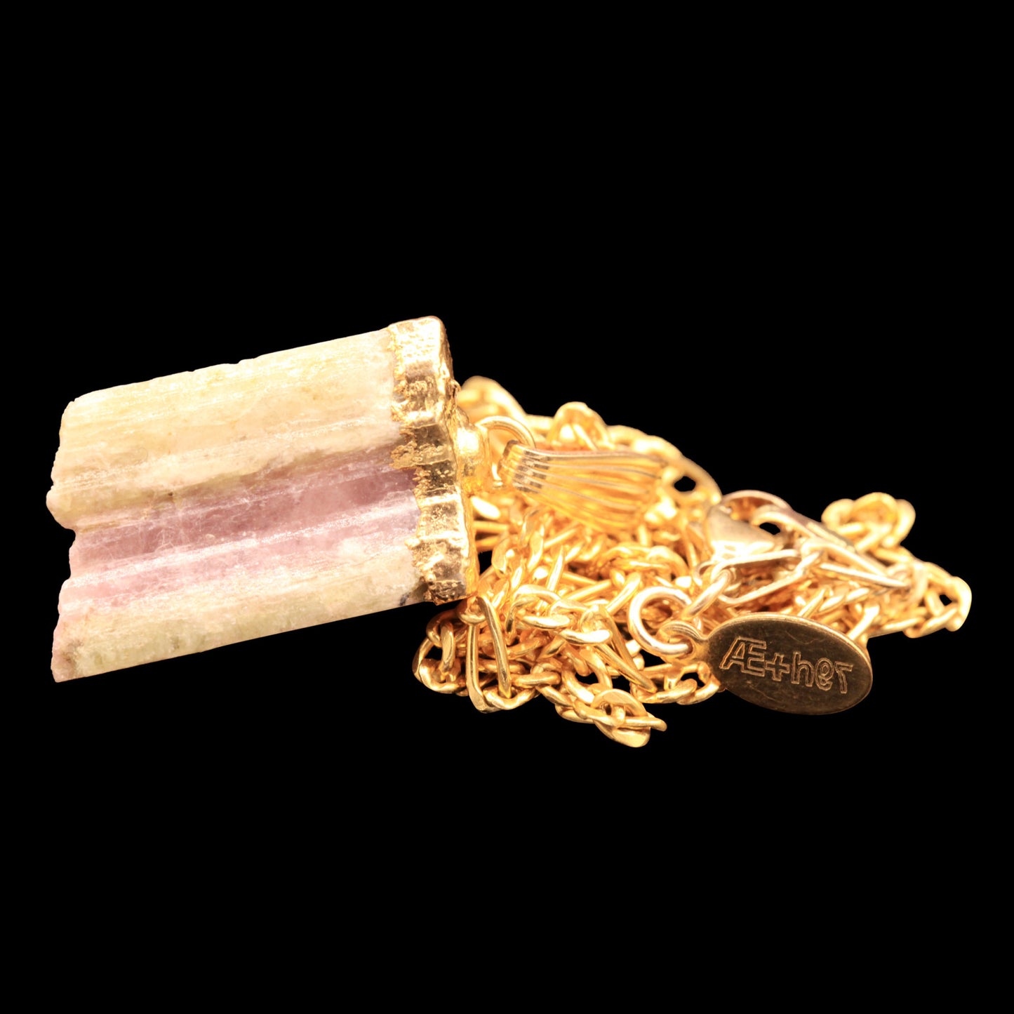 Pink and Green Bi-color Tourmaline on Figaro