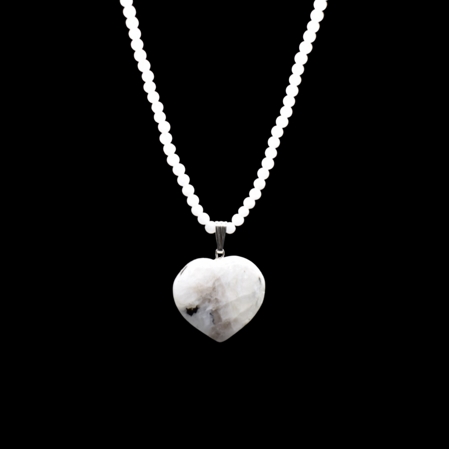 Double Moonstone Heart