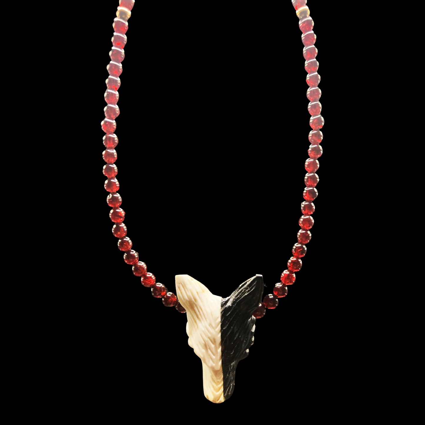 BLOODMOON22 X HOWLITE + BLACK OBSIDIAN ON GARNET