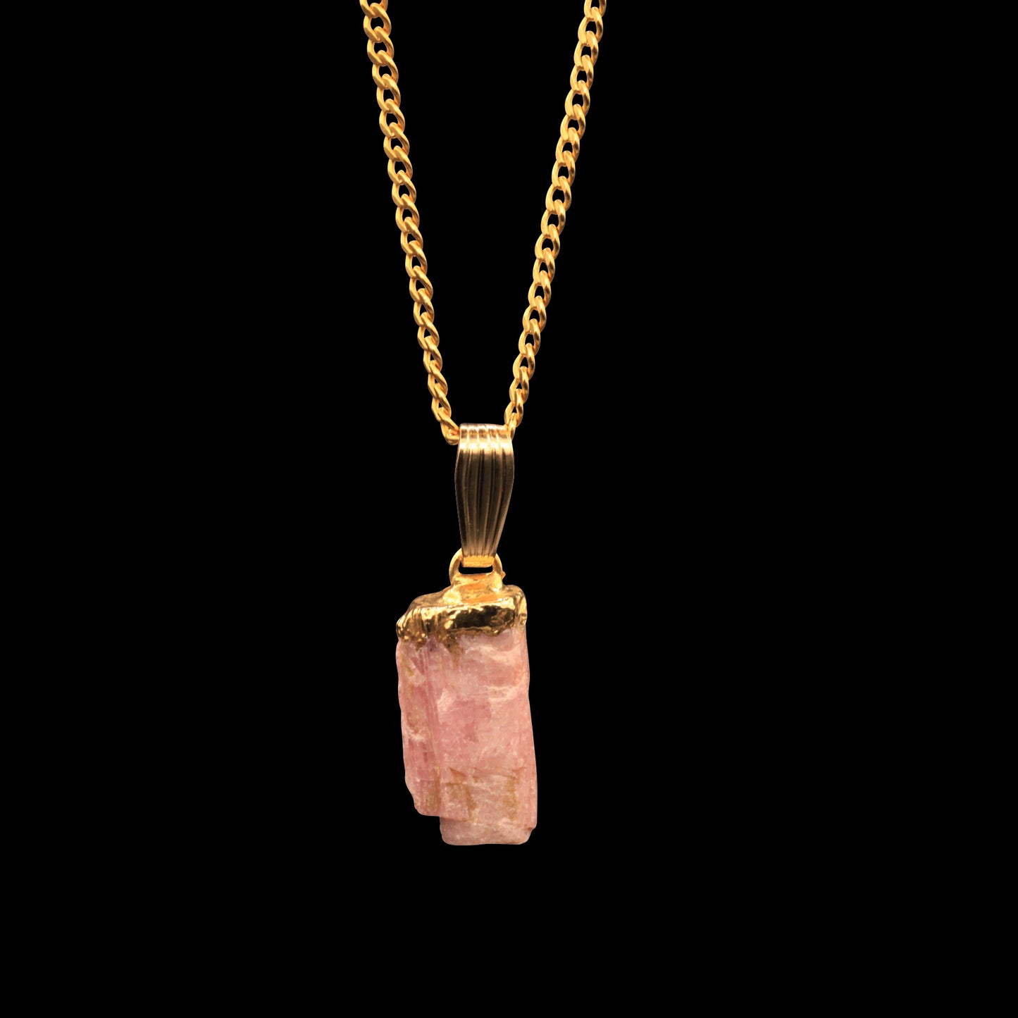 Raw Pink Tourmaline on Curb