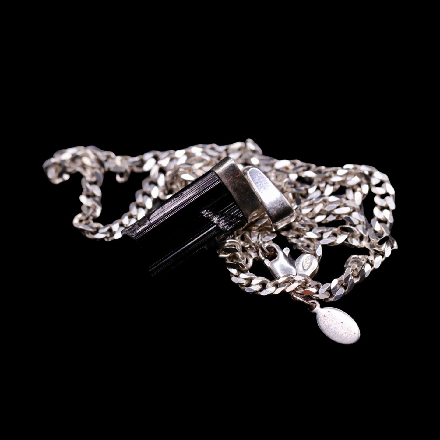 Raw Black Tourmaline on Curb