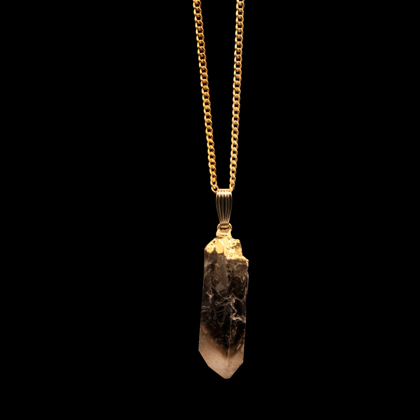 Smoky Quartz Point on Curb