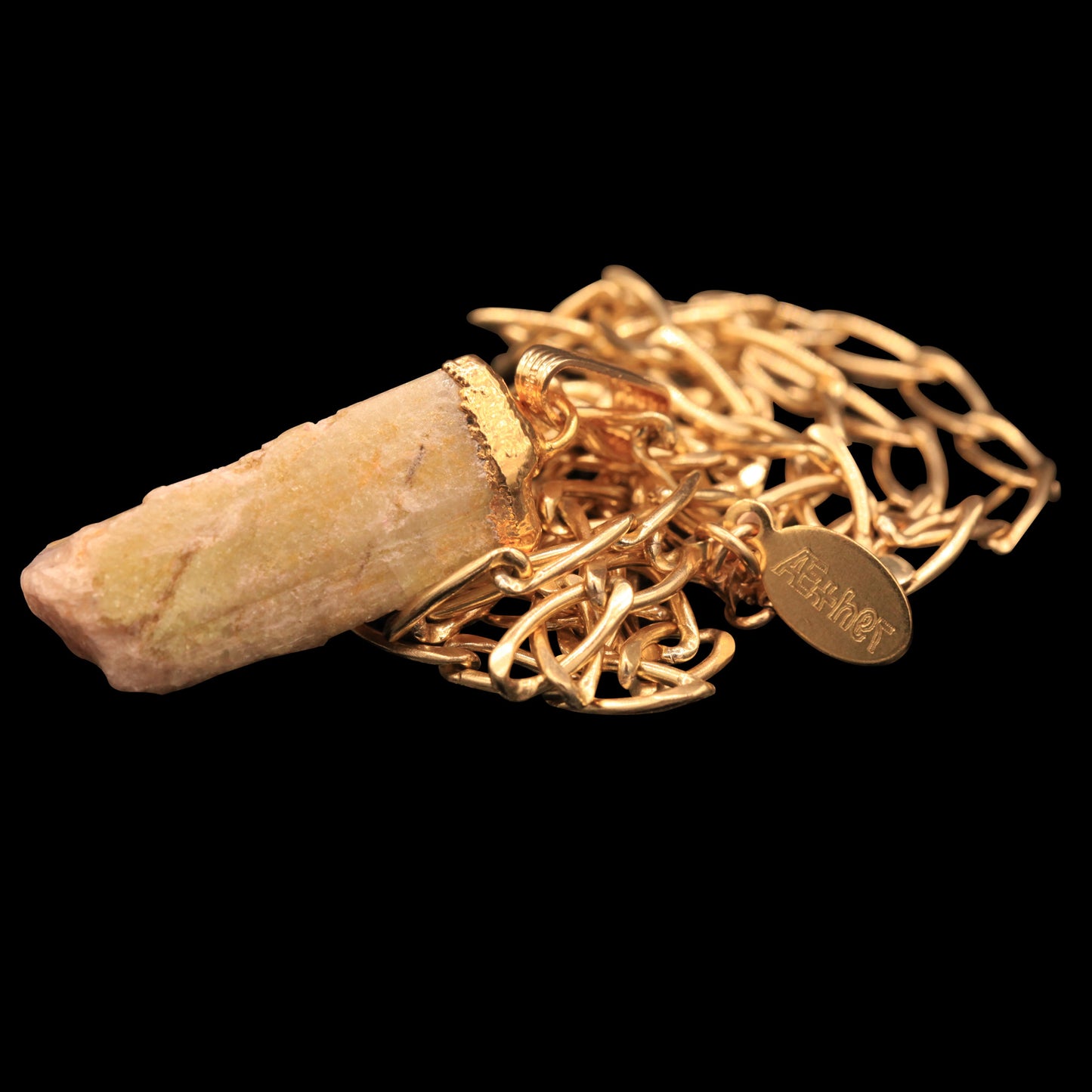 Pink and Green Bi-color Tourmaline on Elongated Curb