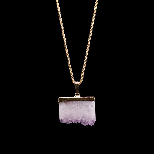Raw Uruguayan Amethyst Slice on Rope