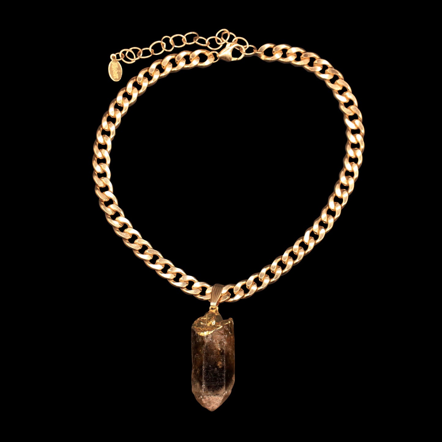 Smoky Quartz Point on Curb Choker