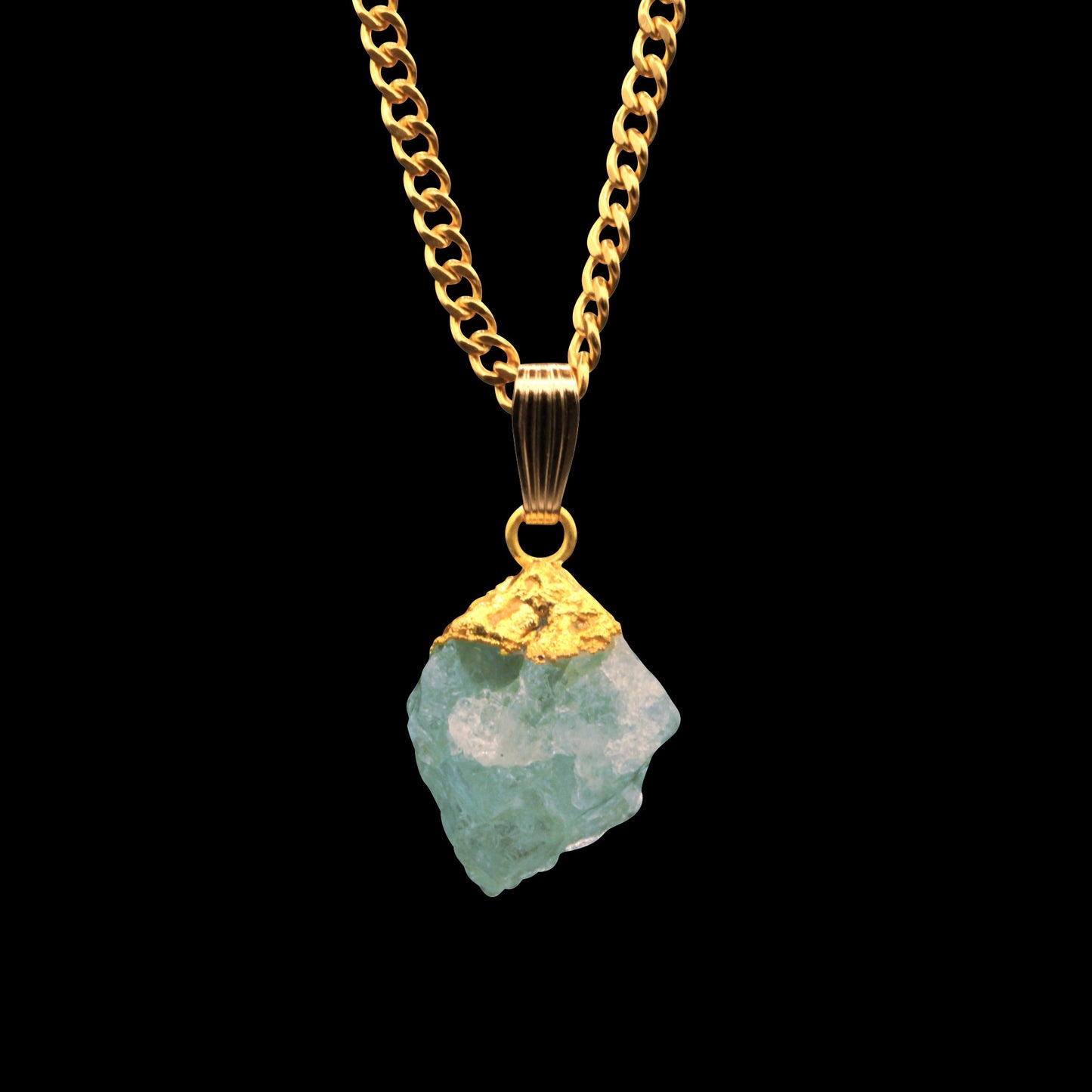 Raw Aquamarine Point on Curb