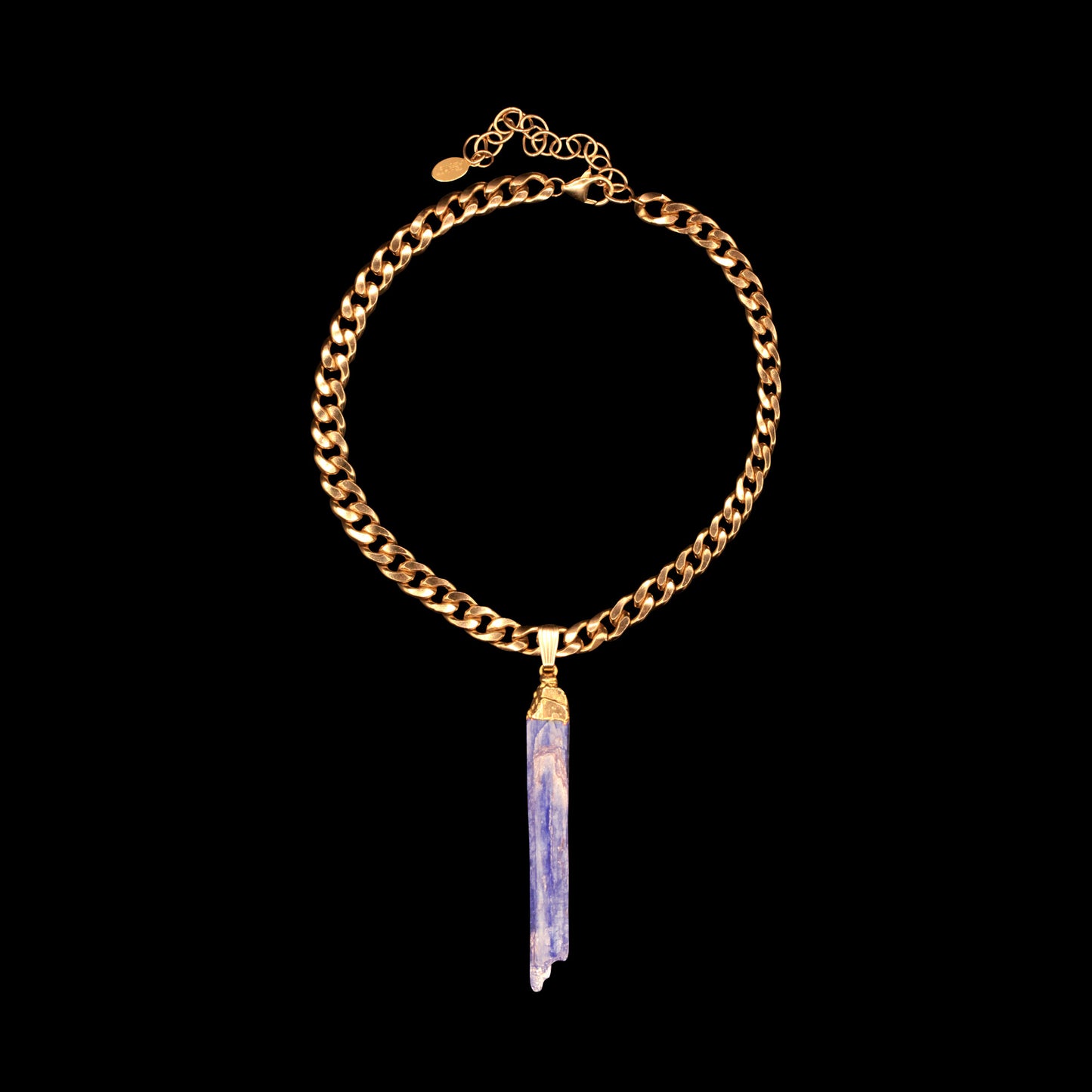 Raw Blue Kyanite on Curb Choker