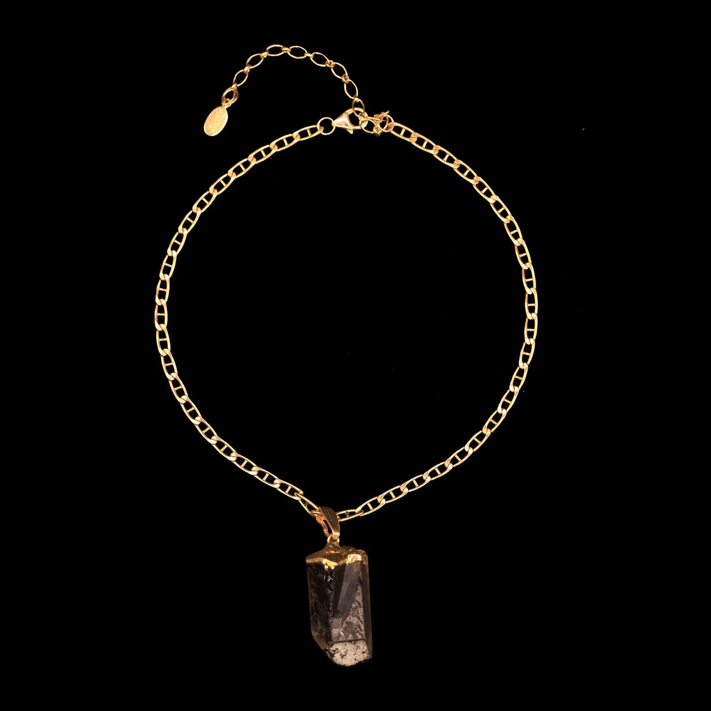 Smoky Quartz Point on Mariner Choker