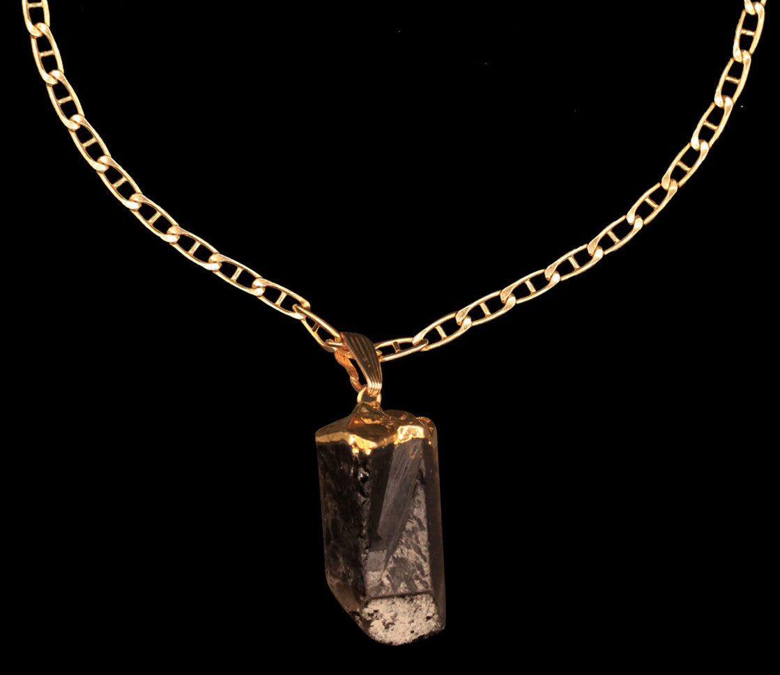 Smoky Quartz Point on Mariner Choker