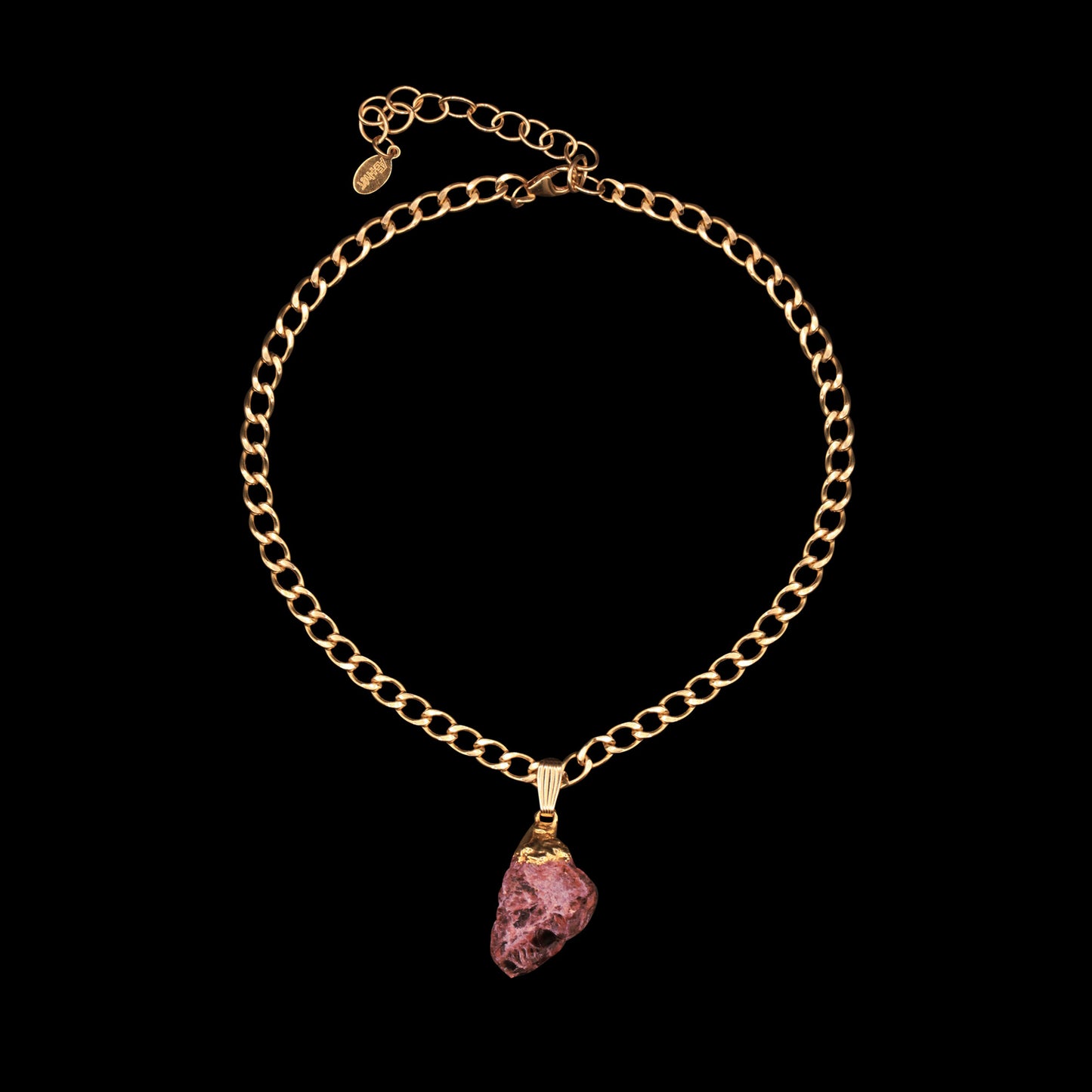 Raw Garnet on Curb Choker