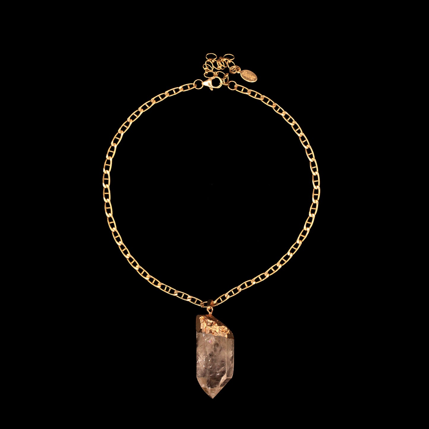 Clear Quartz Point on Mariner Choker
