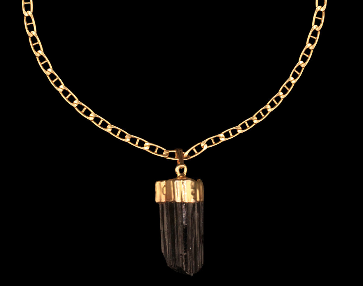 Raw Black Tourmaline Choker on Mariner