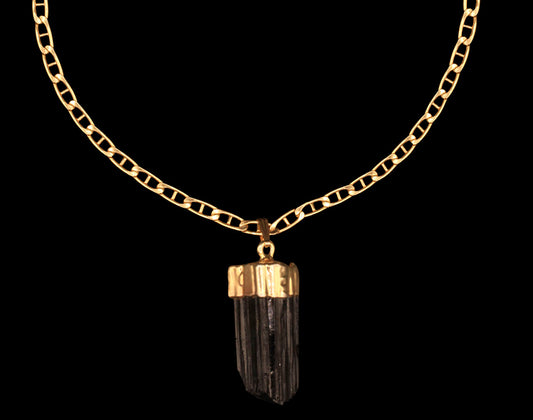 Raw Black Tourmaline Choker on Mariner