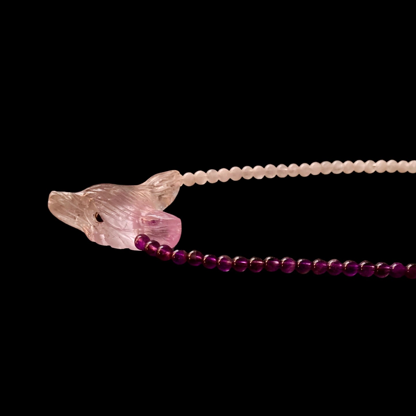 BUCKMOON22 X CLEAR QUARTZ + AMETHYST ON MOONSTONE + AMETHYST