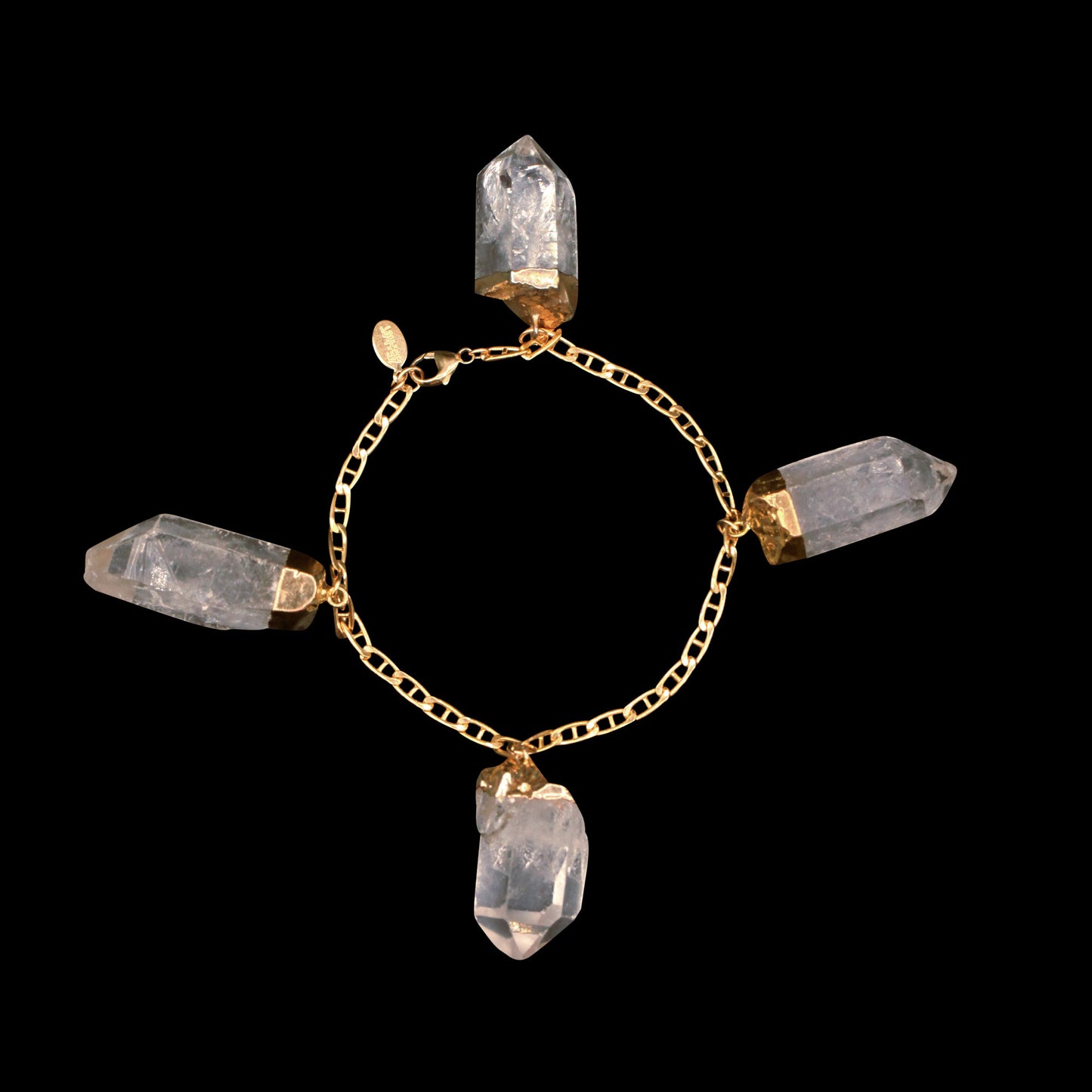 Clear Quartz Mariner Charm Bracelet