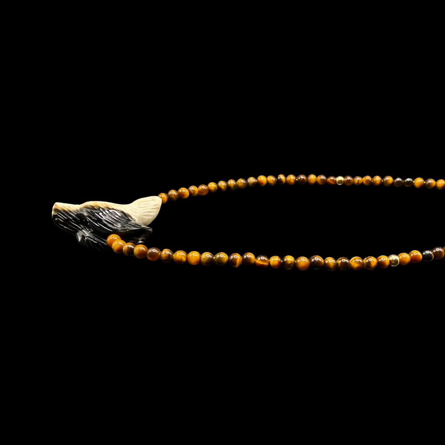 HARVESTMOON22 X HOWLITE + BLACK OBSIDIAN ON YELLOW TIGER EYE