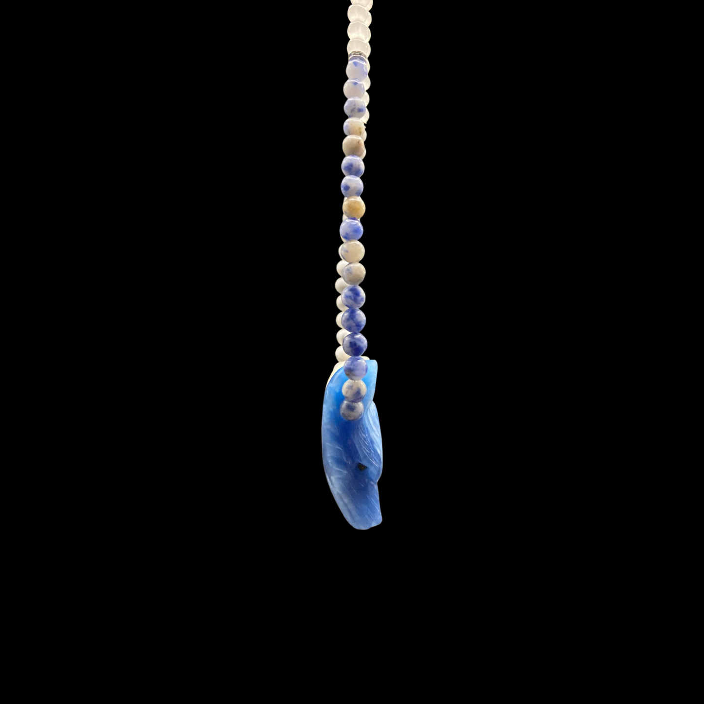 STURGEONMOON22 X HOWLITE + BLUE JASPER ON HOWLITE + BLUE JASPER + WHITE JADE