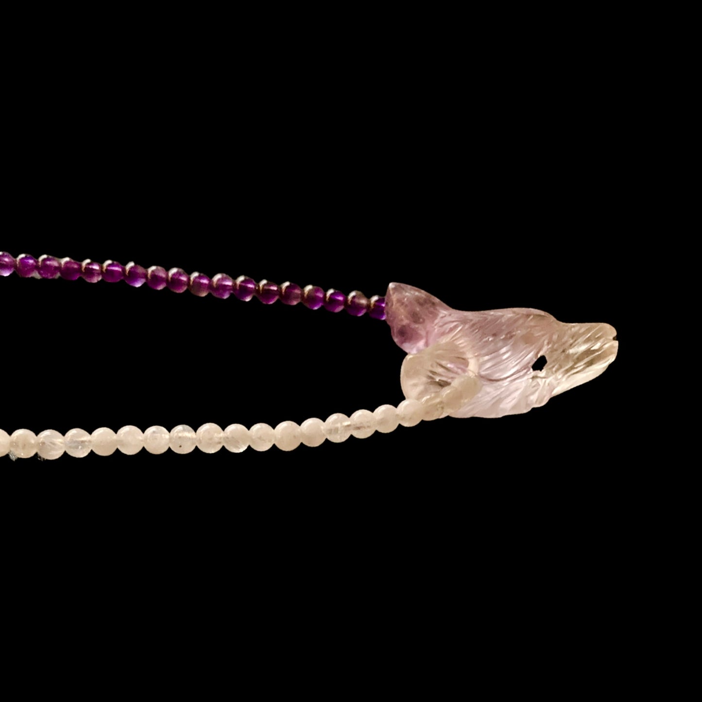 BUCKMOON22 X CLEAR QUARTZ + AMETHYST ON MOONSTONE + AMETHYST