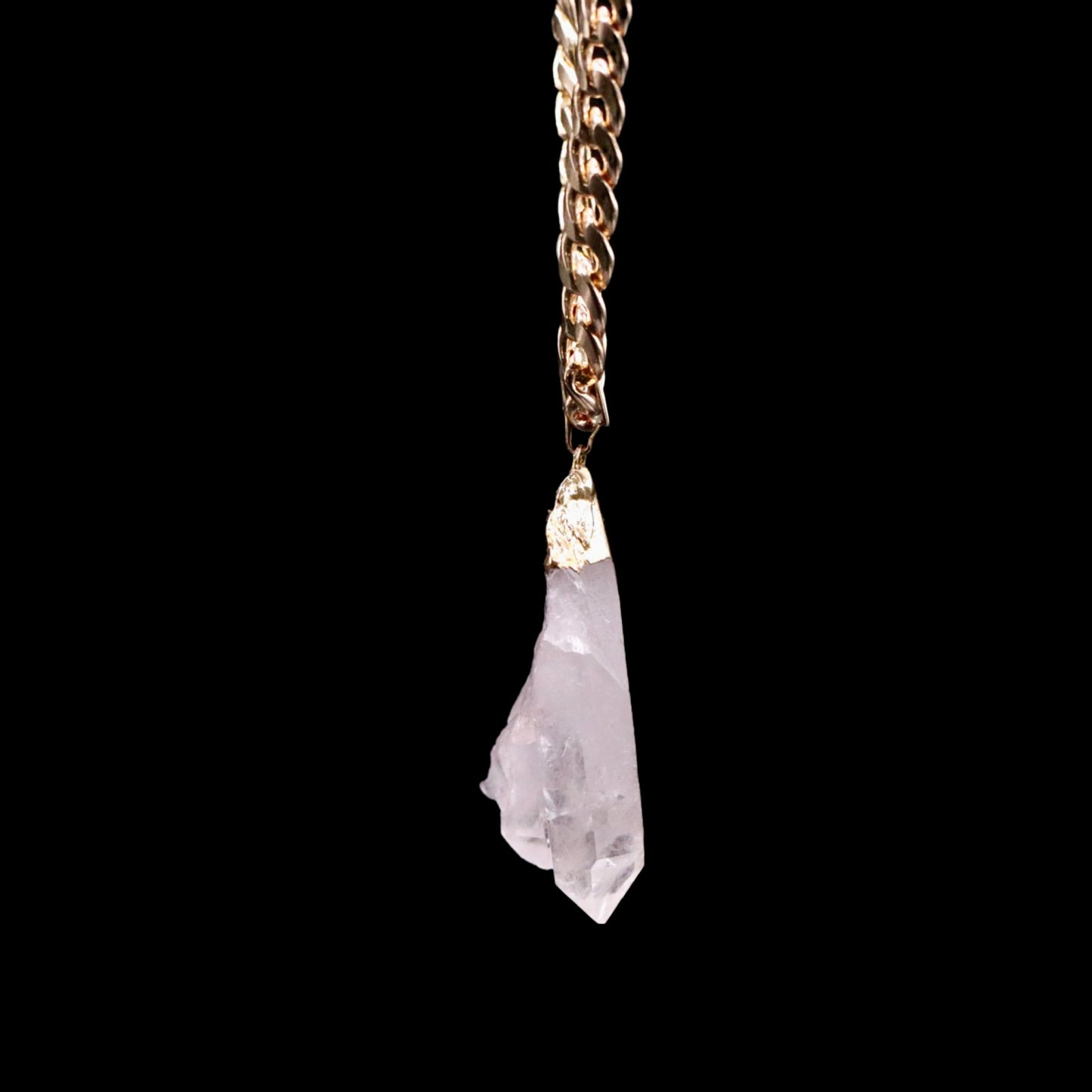 Raw Clear Quartz Cluster on Beveled Curb