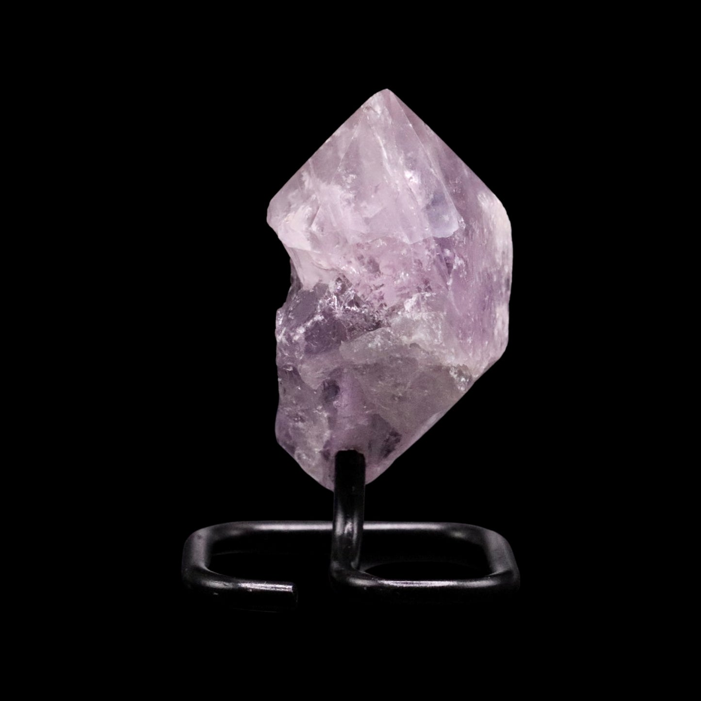 Smoky Amethyst Point on Black Stand