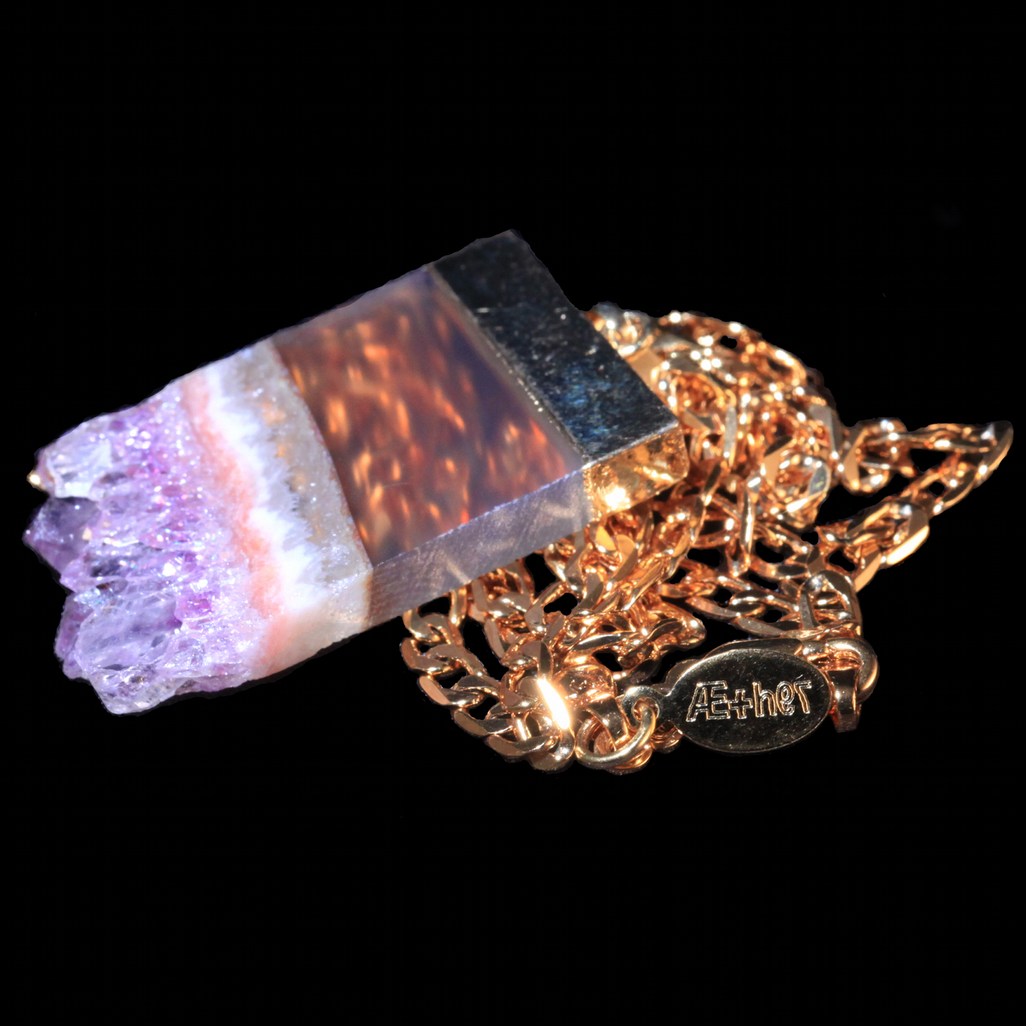 Raw Amethyst Slice on Curb