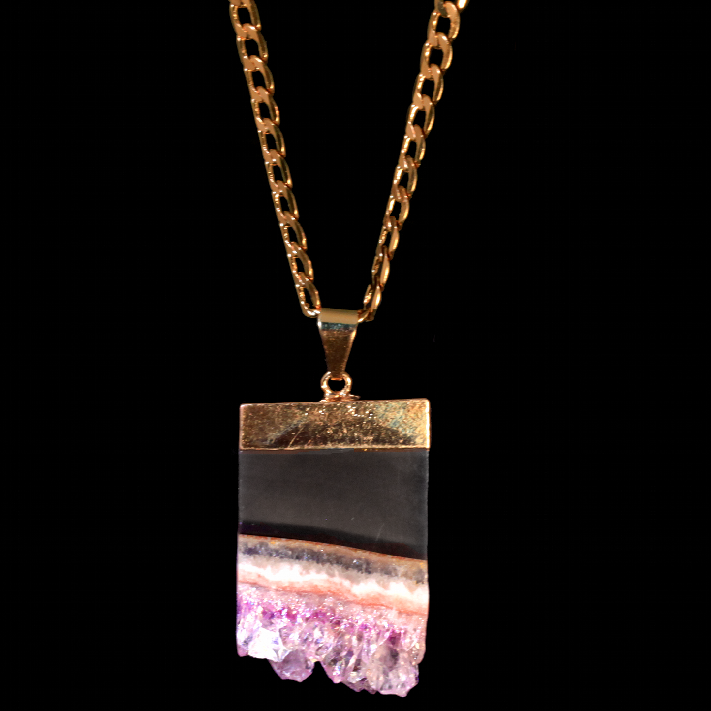 Raw Amethyst Slice on Curb