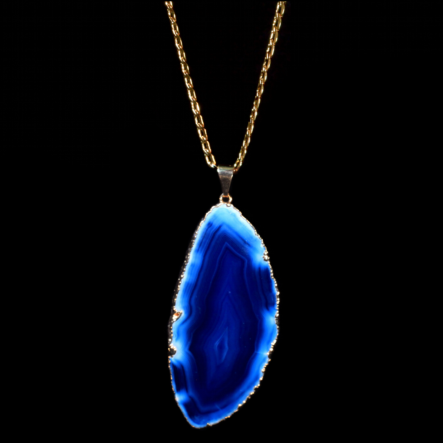 Blue Agate Slice on Curb