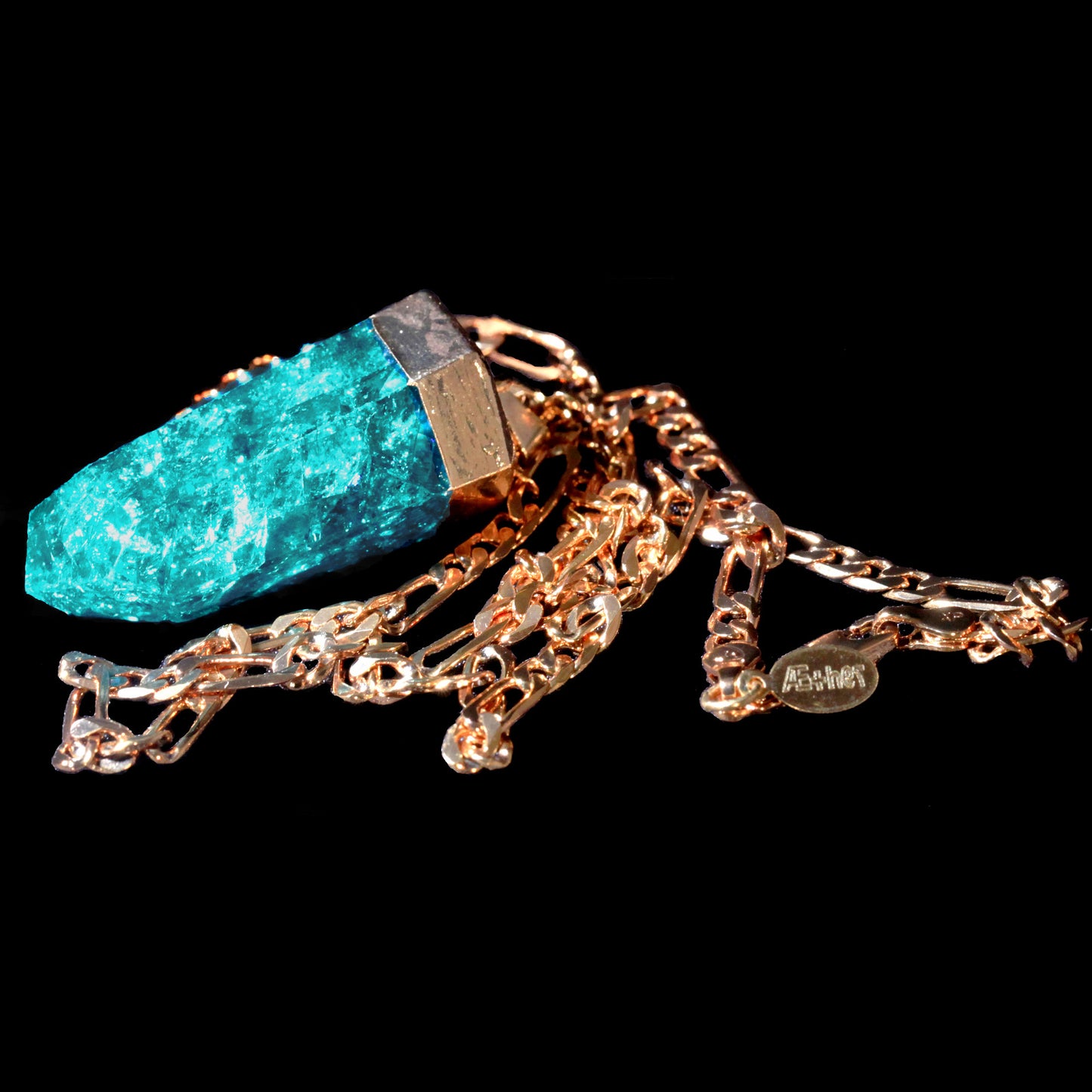 Green Crackle Quartz Point on Figaro