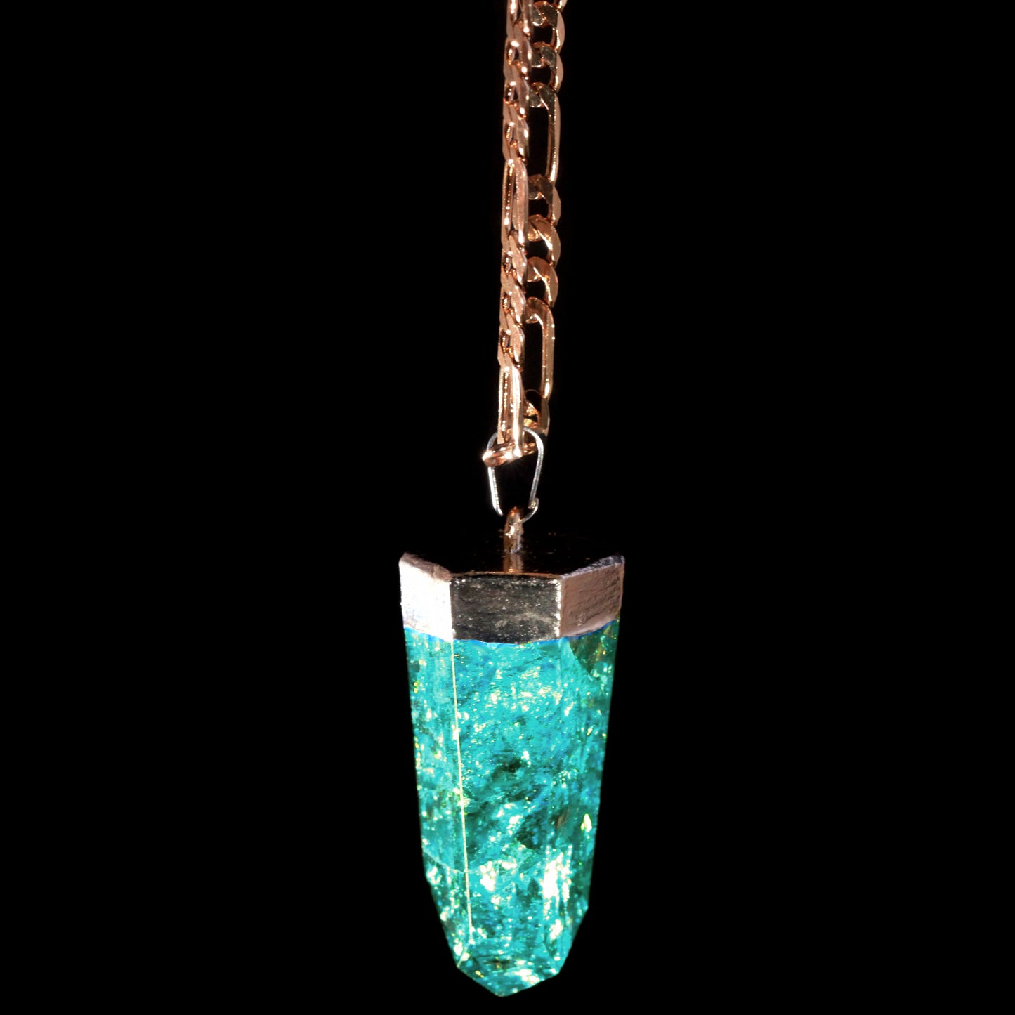 Green Crackle Quartz Point on Figaro