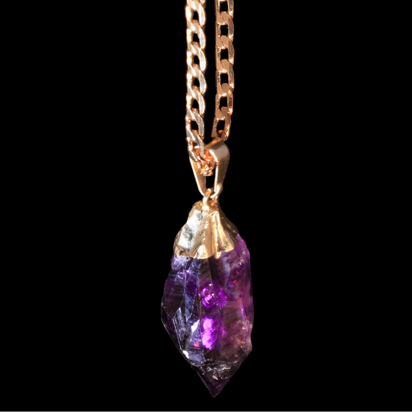 Raw Amethyst Point on Curb