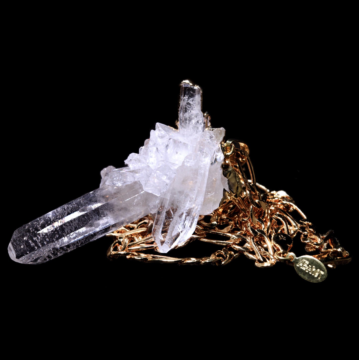 "Crucifix" Clear Quartz Cluster on Figaro