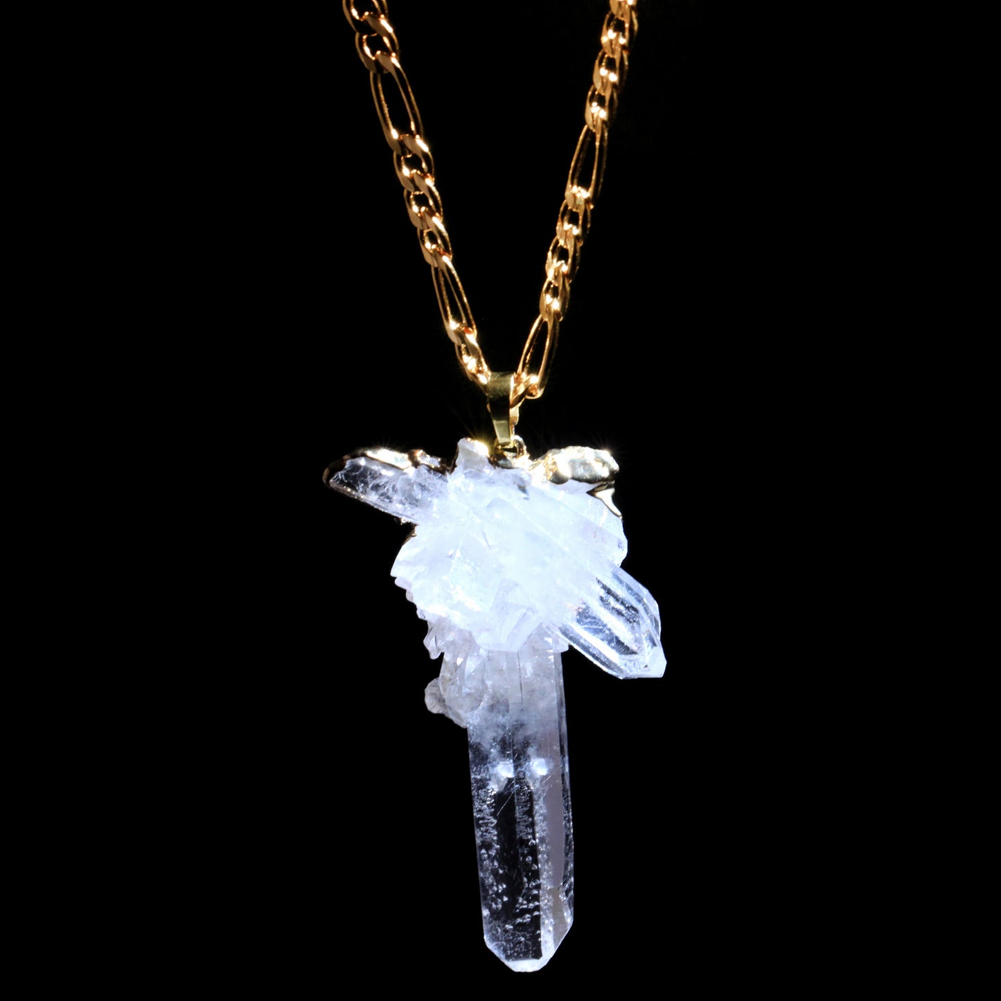 "Crucifix" Clear Quartz Cluster on Figaro