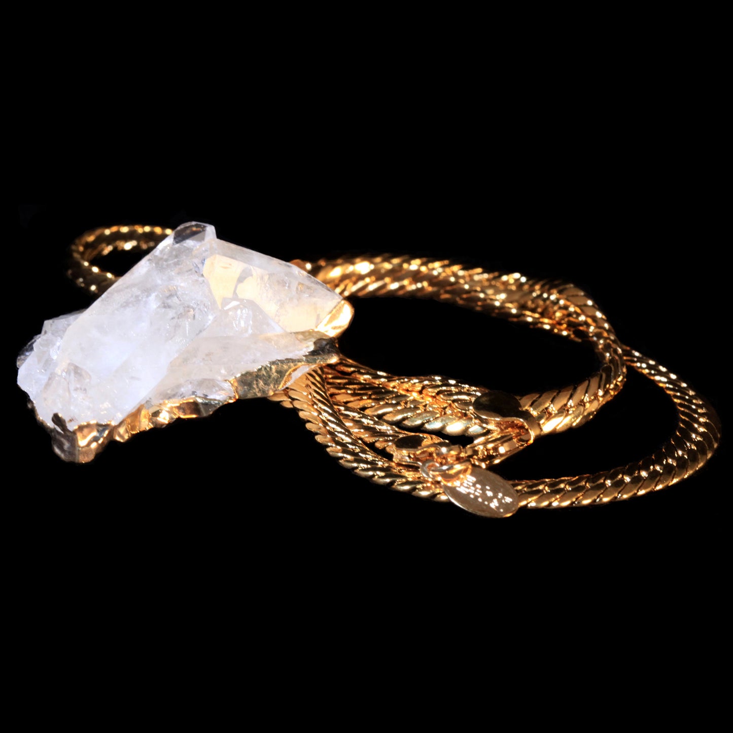 Clear Quartz Cluster on Herringbone