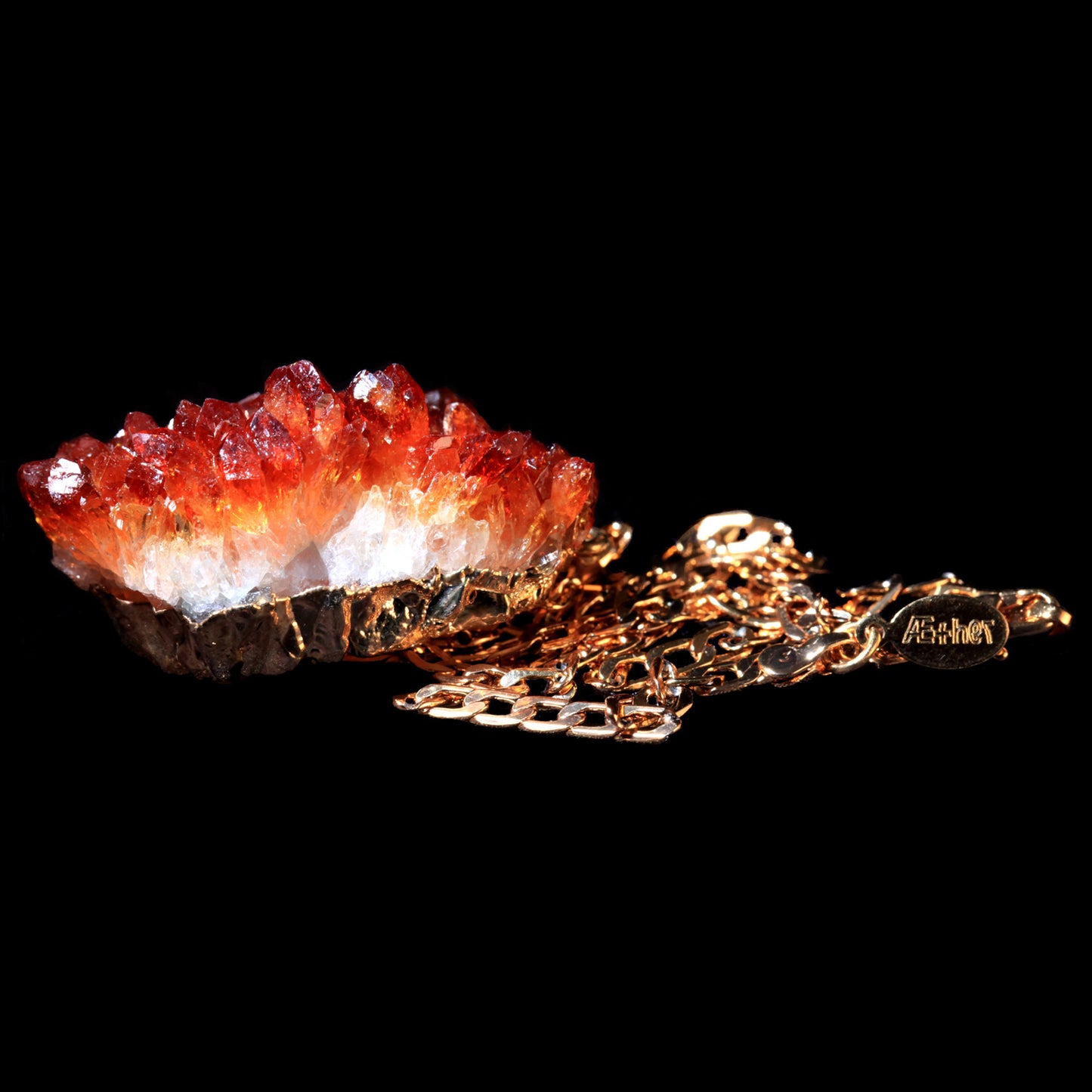 Citrine Druzy on Curb