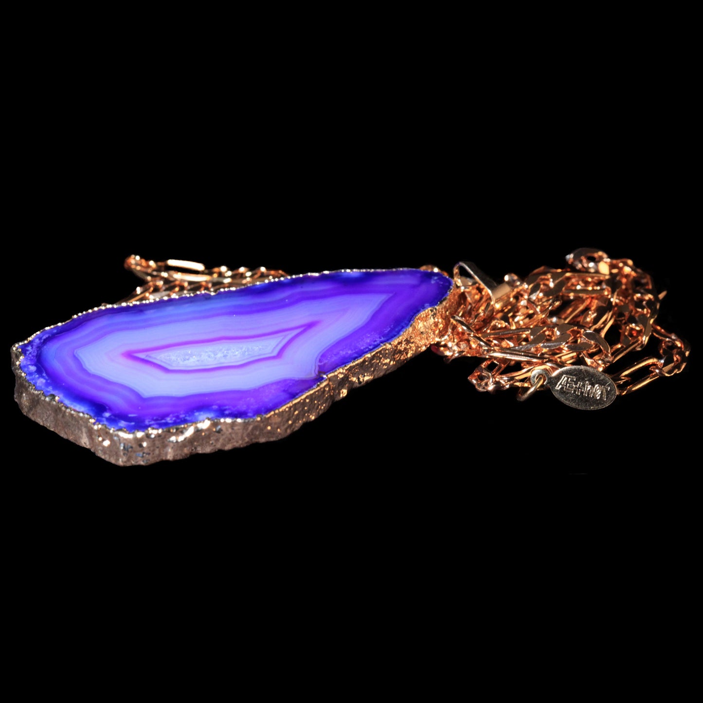 Violet Agate Slice on Figaro