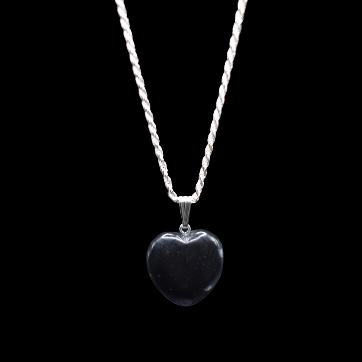 Shungite Heart on Rope