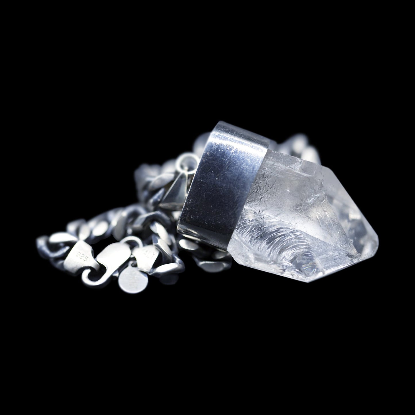 Colossal Clear Quartz on Oxidized Curb