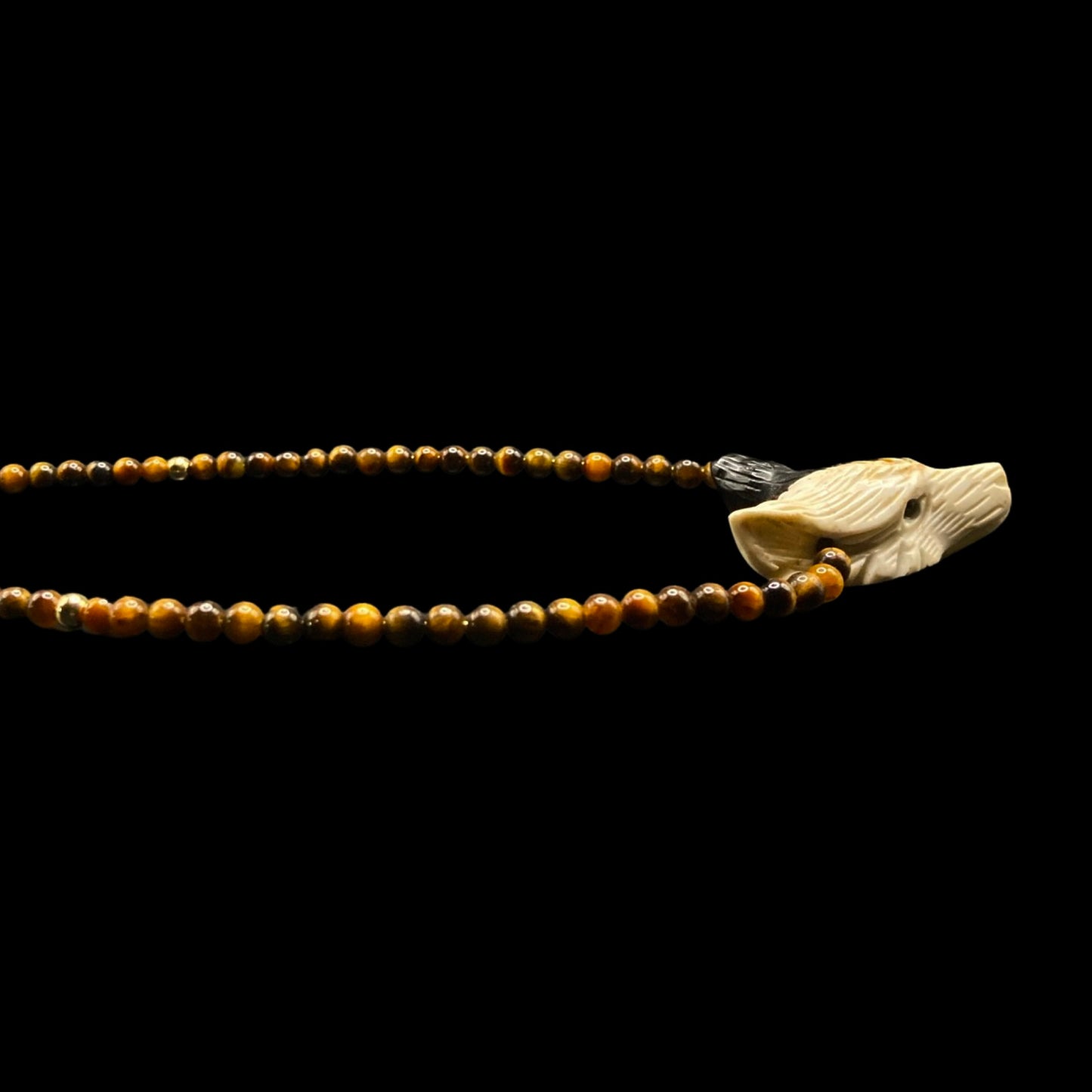 HARVESTMOON22 X HOWLITE + BLACK OBSIDIAN ON YELLOW TIGER EYE