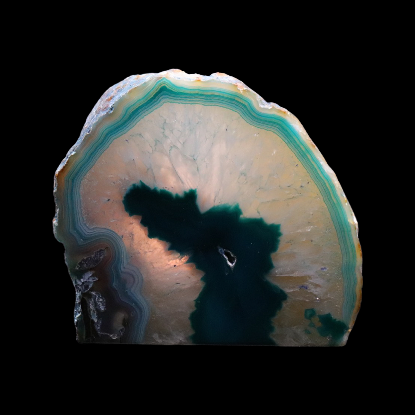 Green Agate Candle Holder