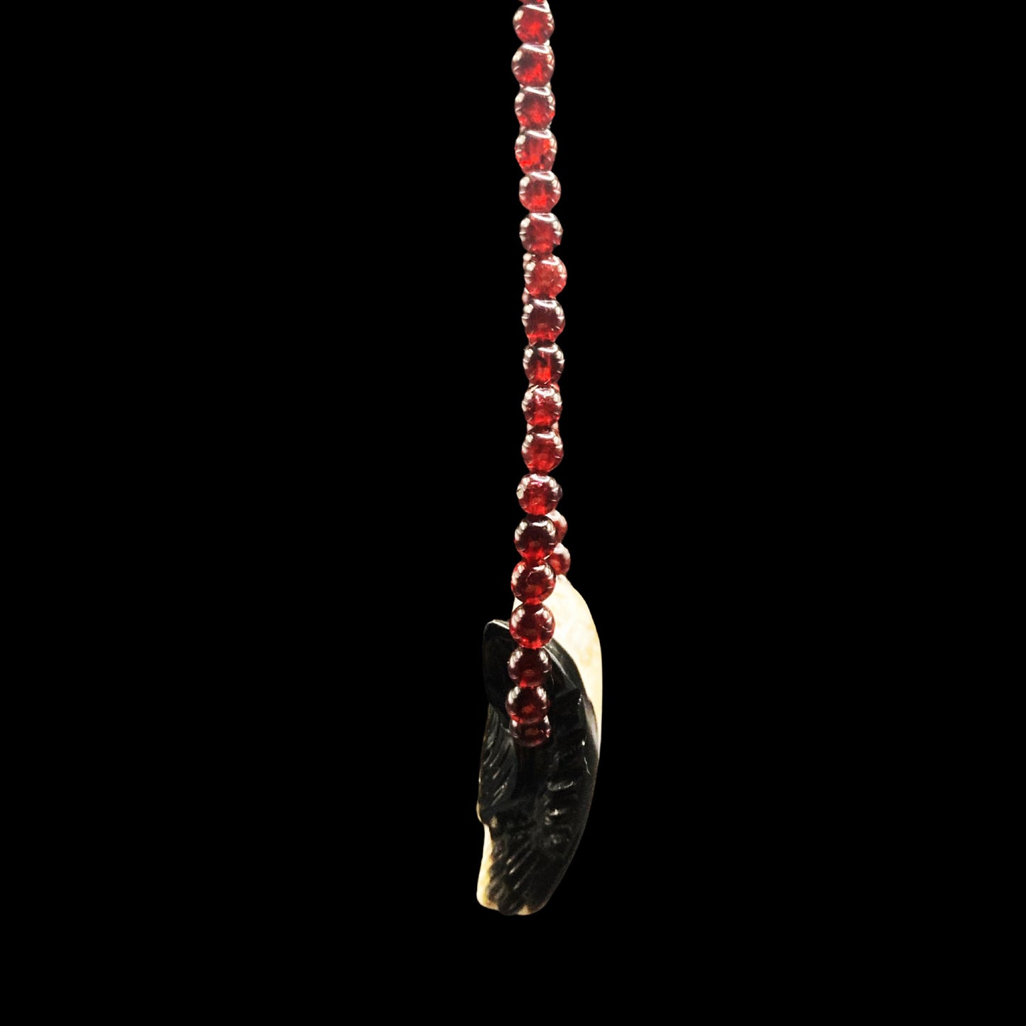 BLOODMOON22 X HOWLITE + BLACK OBSIDIAN ON GARNET