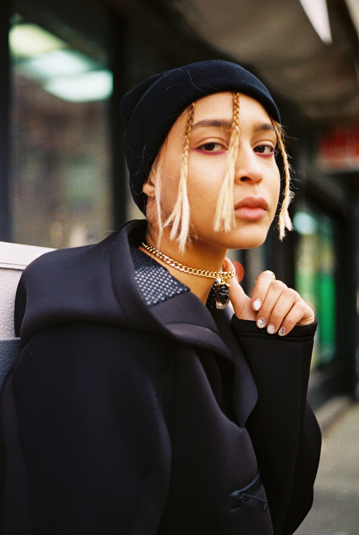 Smoky Quartz Point on Curb Choker