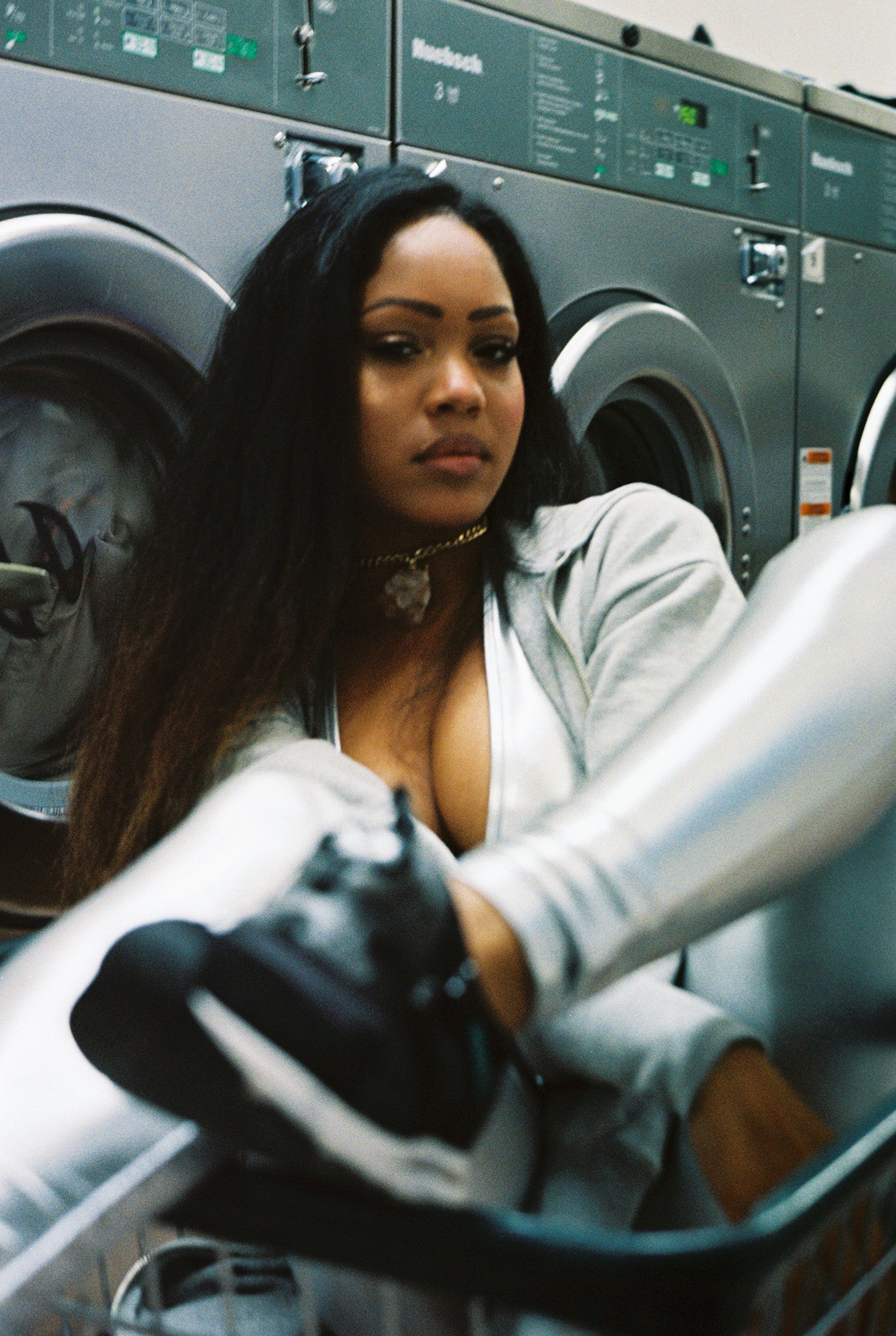 Tangerine Quartz Cluster on Curb Choker