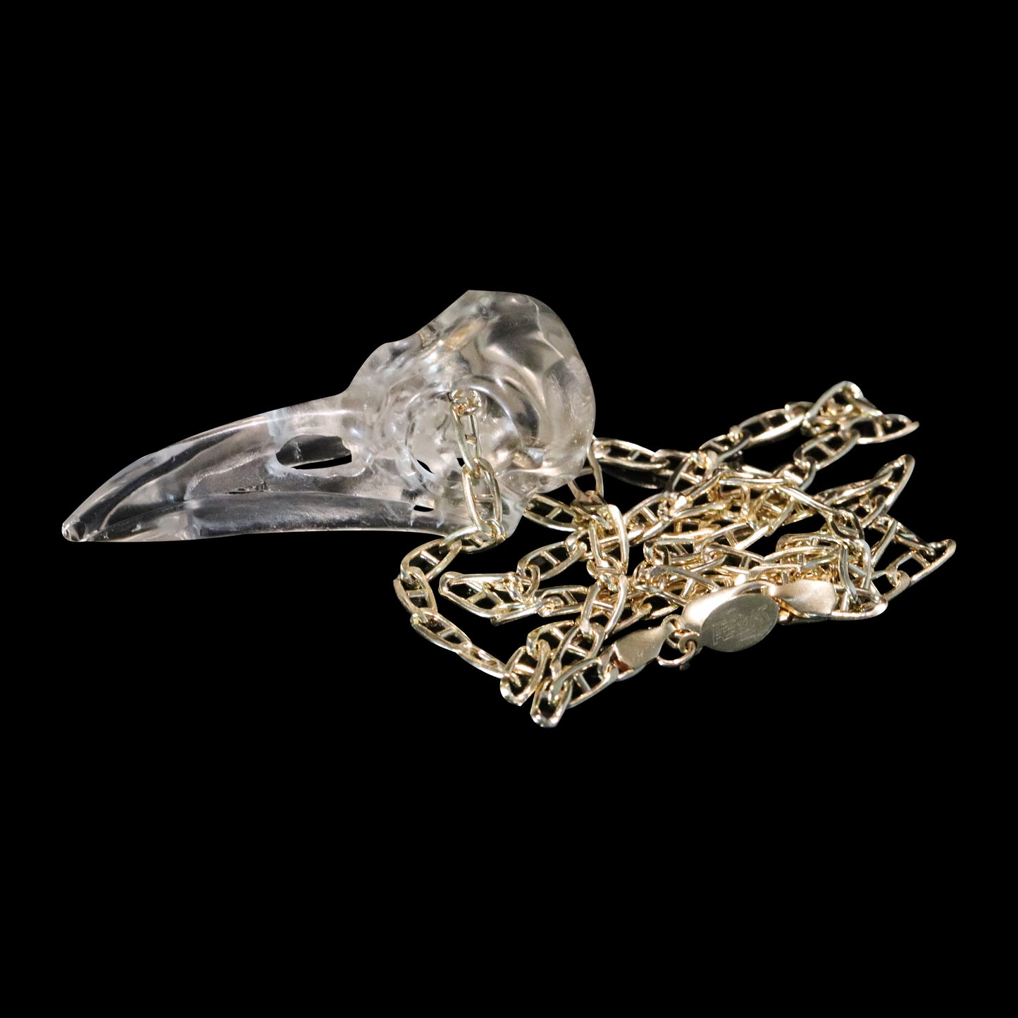 SMOKY QUARTZ RAVEN SKULL