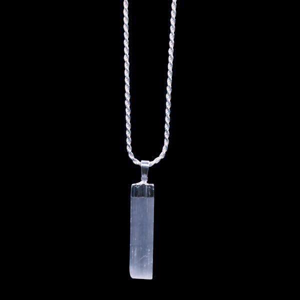 Petite Selenite Wand on Sterling Silver Rope