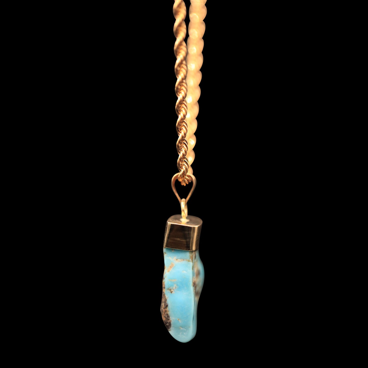 18.3 CARAT NATURAL UNTREATED MEXICAN TURQUOISE GEM ON ROPE